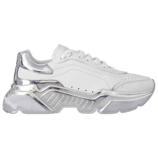 Dolce & Gabbana White Leather Di Calfskin Sneaker white-leather-di-calfskin-sneaker-7