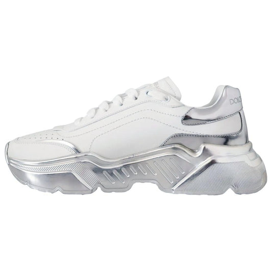 Dolce & Gabbana White Leather Di Calfskin Sneaker white-leather-di-calfskin-sneaker-7