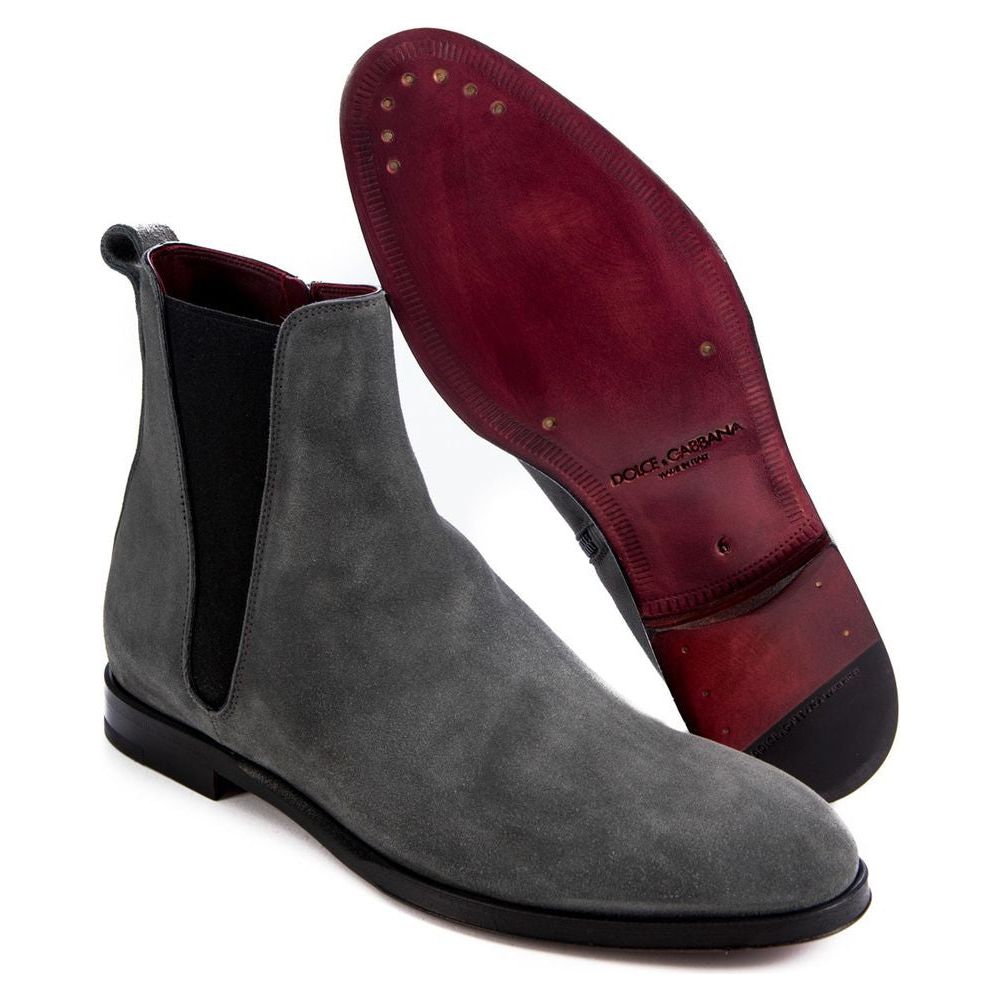 Gray Leather Di Calfskin Boot