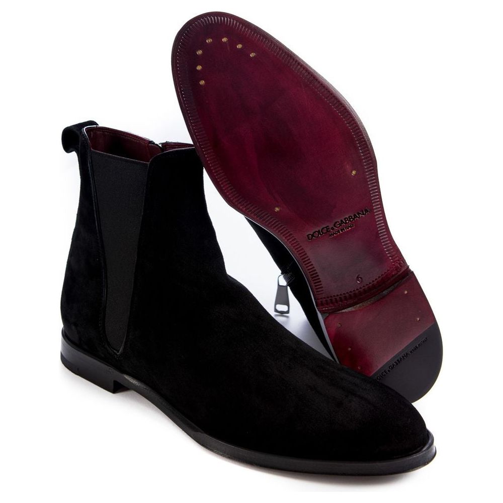 Dolce & Gabbana Black Leather Di Calfskin Boot black-leather-di-calfskin-boot-1