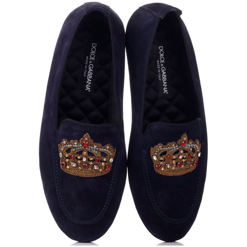 Dolce & Gabbana Blue Leather Di Calfskin Loafer blue-leather-di-calfskin-loafer