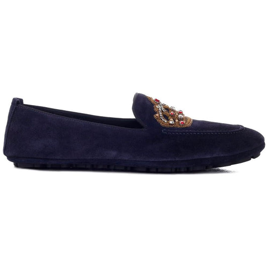 Dolce & Gabbana Blue Leather Di Calfskin Loafer blue-leather-di-calfskin-loafer