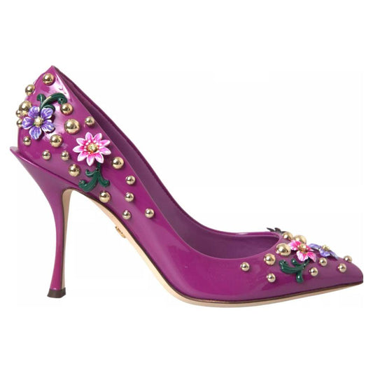 Dolce & Gabbana Purple Leather Di Calfskin Pump purple-leather-di-calfskin-pump