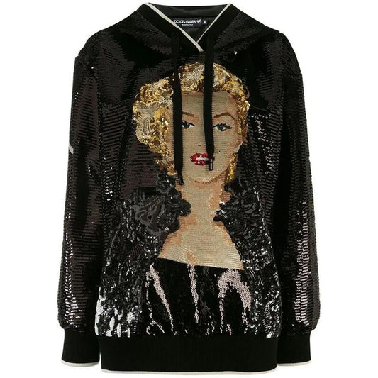 Dolce & Gabbana Black Polyester Sweater black-polyester-sweater-2