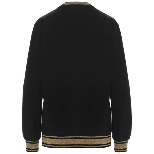 Dolce & Gabbana Black Cotton Sweater black-cotton-sweater-35
