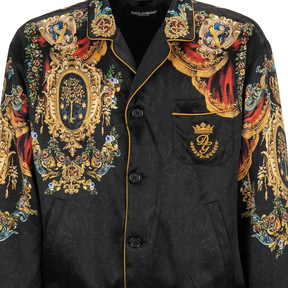 Dolce & Gabbana Black Silk Jacket black-silk-jacket-1