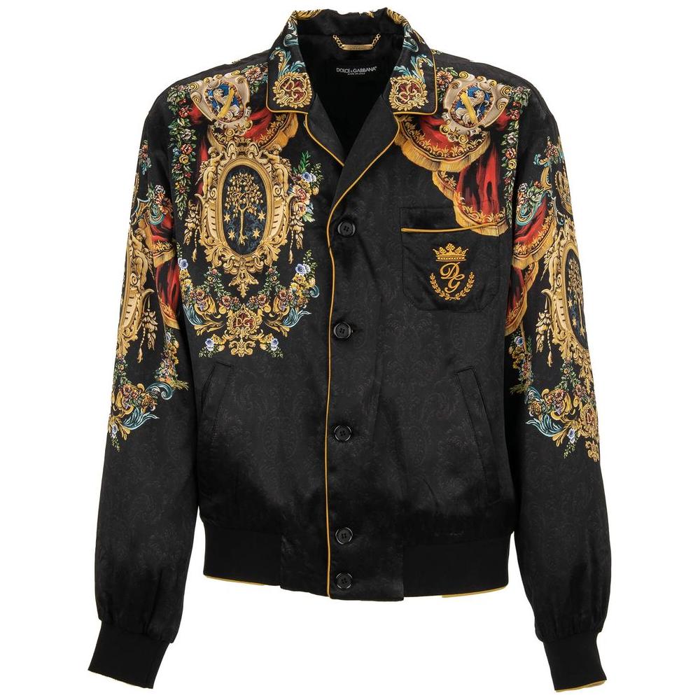 Dolce & Gabbana Black Silk Jacket black-silk-jacket-1