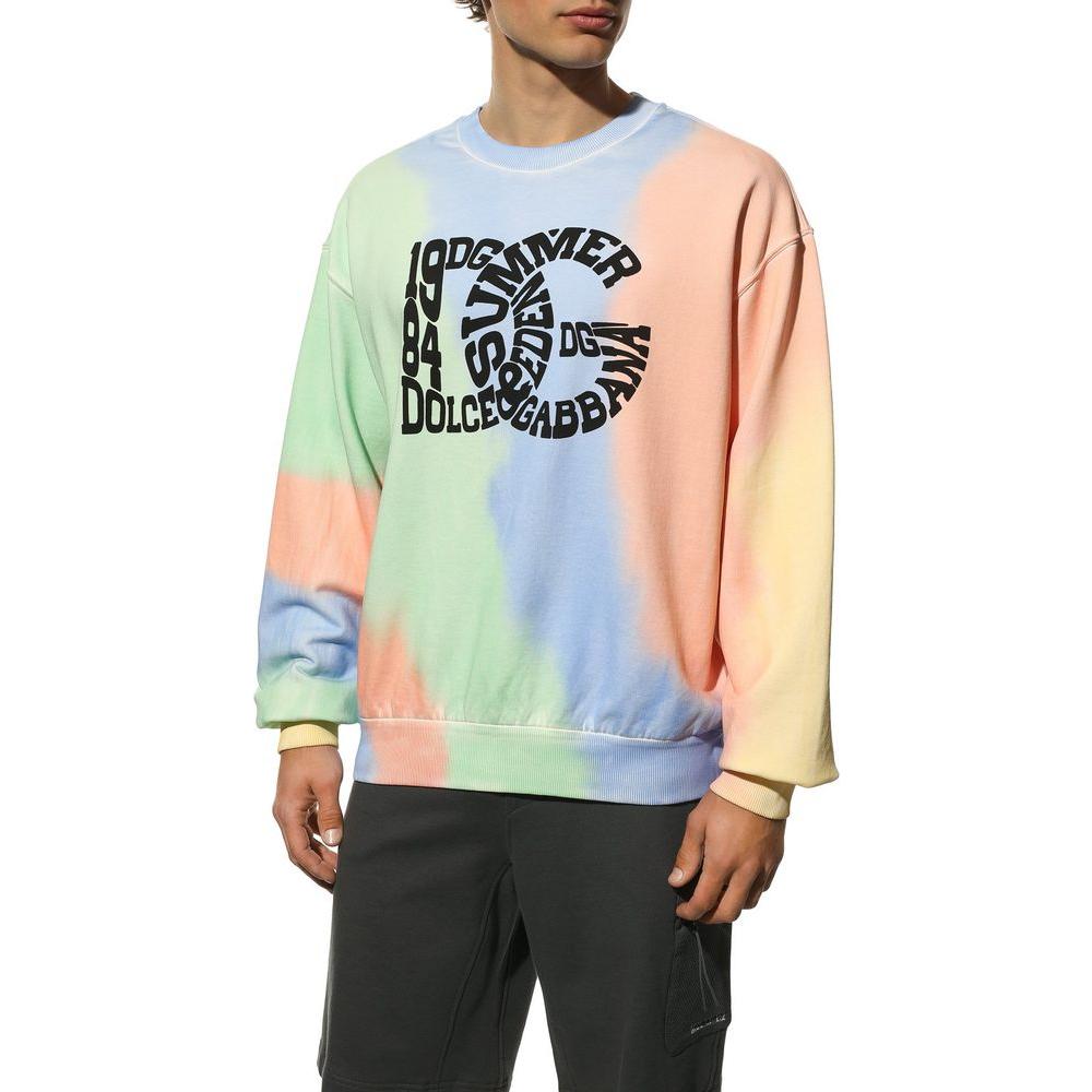 Dolce & Gabbana Multicolor Cotton Sweater multicolor-cotton-sweater-1