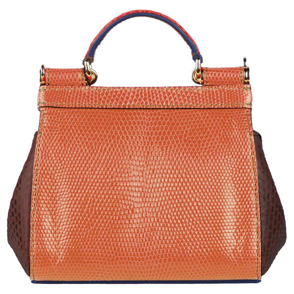 Dolce & Gabbana Multicolor Leather Di Crocodile Handbag multicolor-leather-di-crocodile-handbag-1