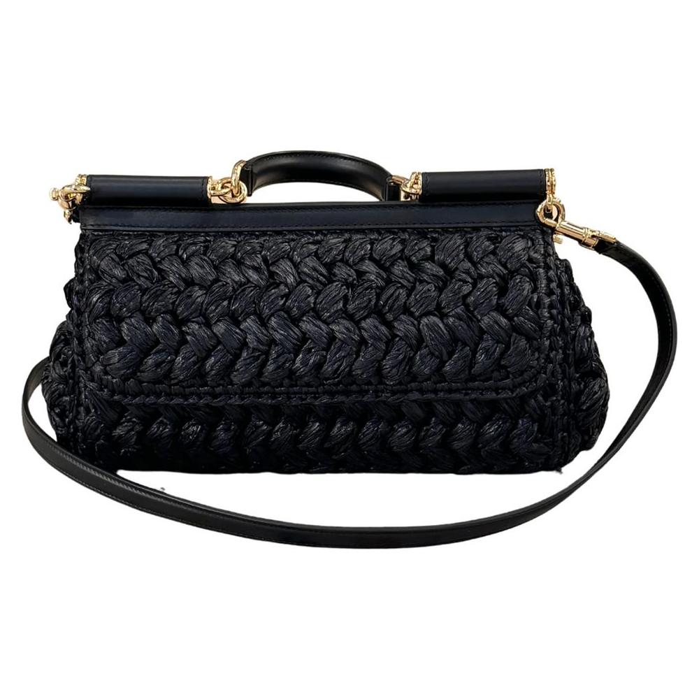 Dolce & Gabbana Black Leather Di Calfskin Crossbody Bag black-leather-di-calfskin-crossbody-bag-1