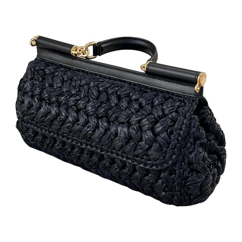 Dolce & Gabbana Black Leather Di Calfskin Crossbody Bag black-leather-di-calfskin-crossbody-bag-1