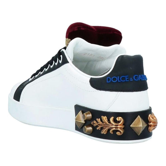 Dolce & Gabbana White Leather Di Calfskin Sneaker white-leather-di-calfskin-sneaker-8