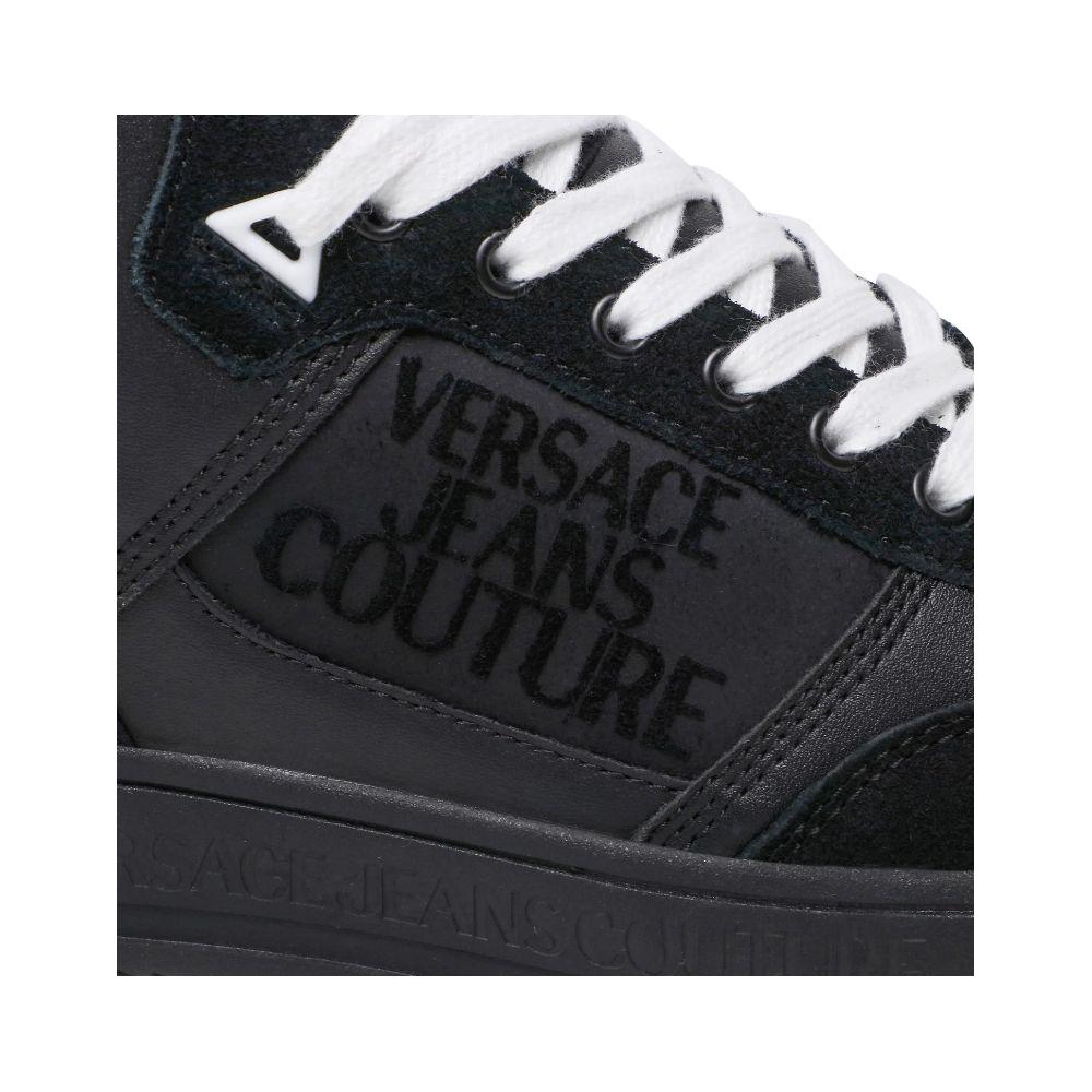 Versace Jeans Black Leather Di Calfskin Sneaker black-leather-di-calfskin-sneaker-4