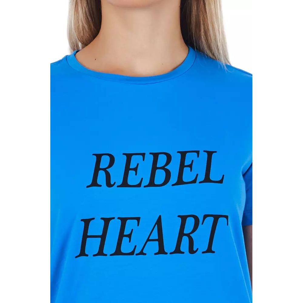 Frankie Morello Chic Light Blue Graphic Tee bbluette-tops-t-shirt
