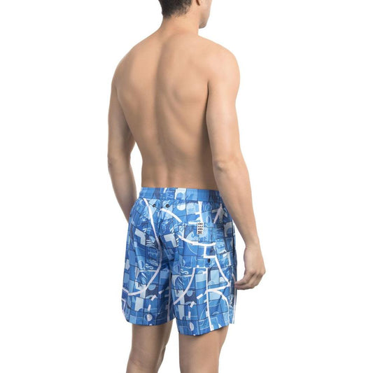 Elegant Light Blue Swim Shorts