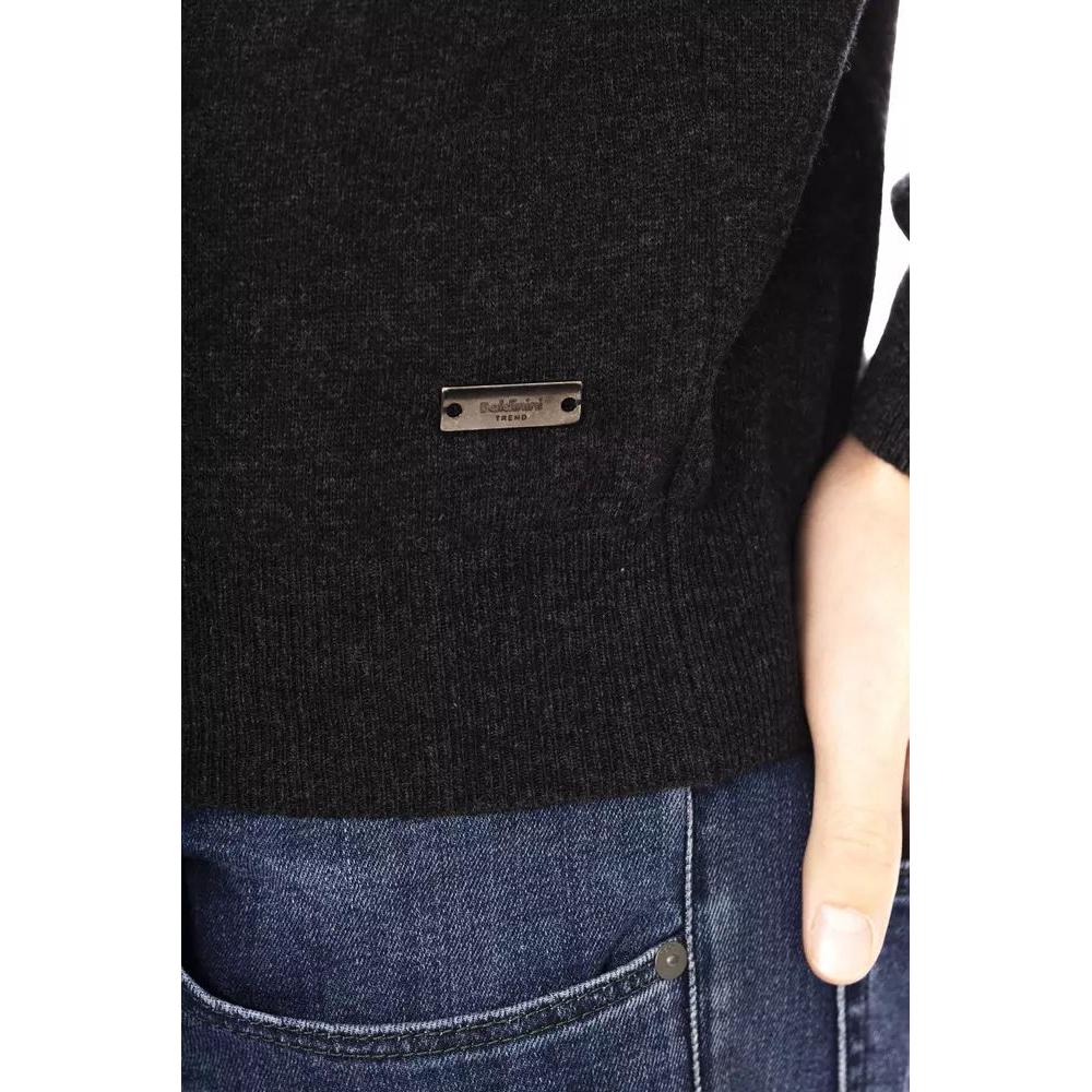 Baldinini Trend Elegant Crewneck Monogram Sweater elegant-crewneck-monogram-sweater