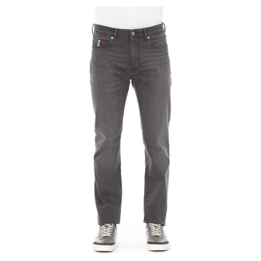 Chic Tricolor Inset Jeans for Gentlemen