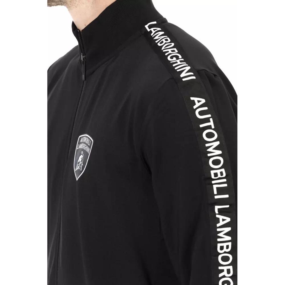 Automobili Lamborghini | Sleek Zippered Sweatshirt with Shield Logo| McRichard Designer Brands   