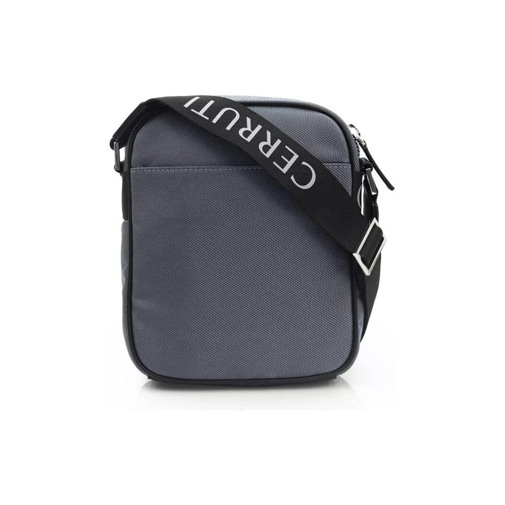 Cerruti 1881 Chic Gray Nylon-Leather Messenger Handbag chic-gray-nylon-leather-messenger-handbag