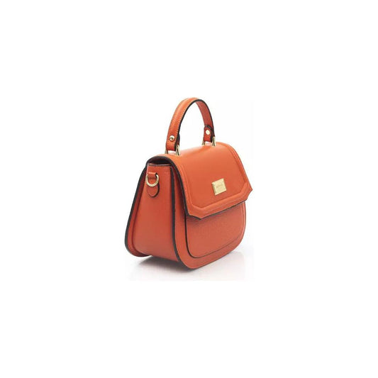Baldinini Trend | Elegant Red Leather Shoulder Bag with Golden Accents| McRichard Designer Brands   