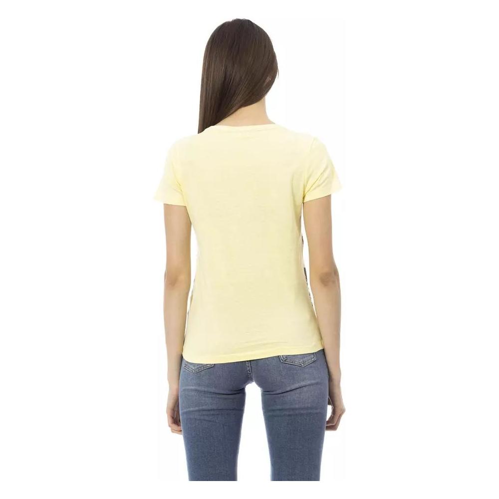 Trussardi Action Chic Yellow Short Sleeve Tease with Print chic-yellow-short-sleeve-tee-with-front-print