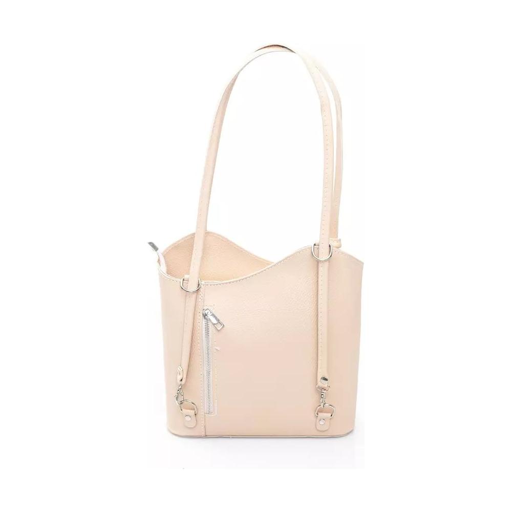 Baldinini Trend Chic Pink Leather Backpack for Sophisticated Style chic-pink-leather-backpack-for-sophisticated-style
