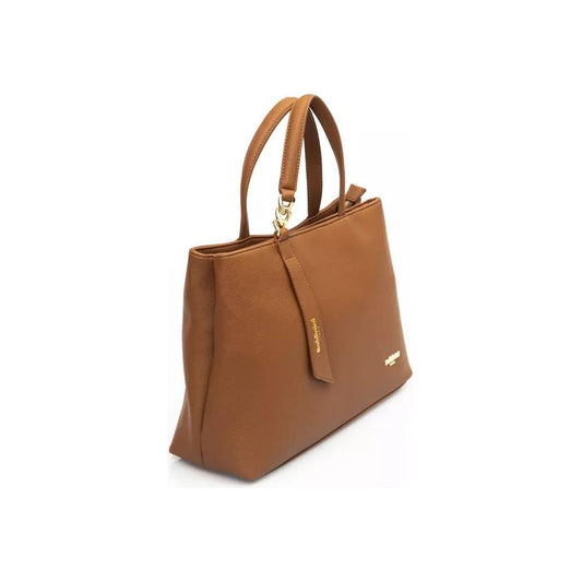 Baldinini Trend | Chic Brown Shoulder Bag with Golden Accents| McRichard Designer Brands   