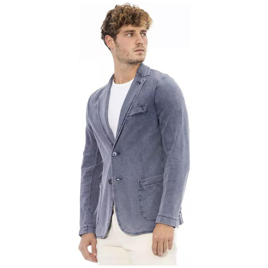 Distretto12 Sleek Fabric Jacket with Button Closure sleek-fabric-jacket-with-button-closure