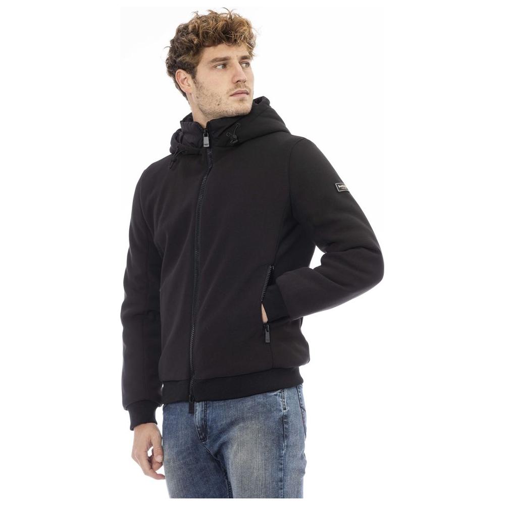 Sleek Monogram Zip Jacket with Threaded Pockets