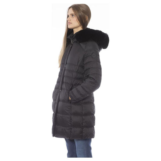 Chic Black Polyester Down Jacket