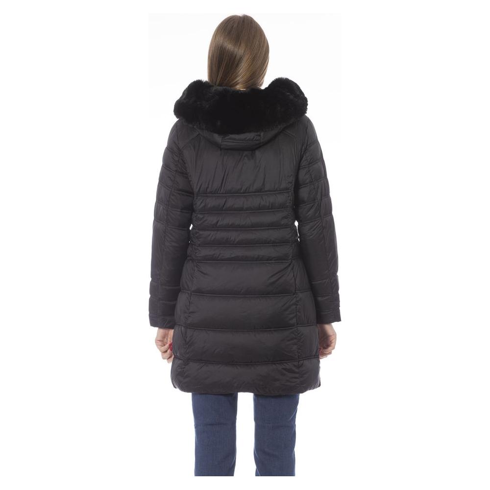 Chic Black Polyester Down Jacket