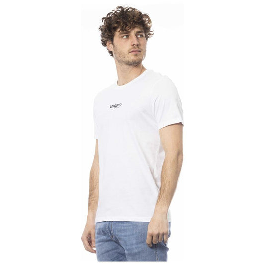 Ungaro Sport Elegant Crew Neck Logo Tee white-cotton-t-shirt-42