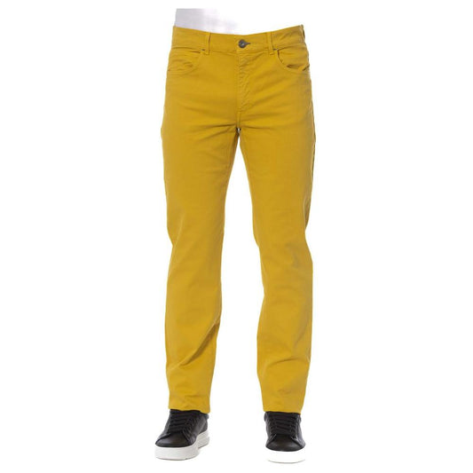Trussardi JeansElegant Cotton Blend Yellow TrousersMcRichard Designer Brands£79.00