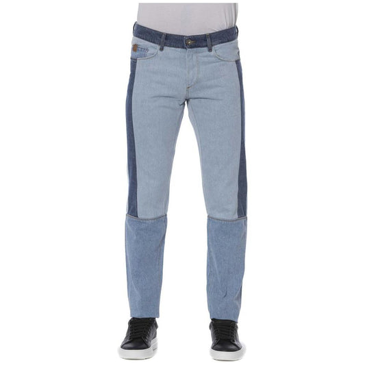 Trussardi Jeans Chic Blue Cotton Denim for Sophisticated Style blue-cotton-jeans-pant-147