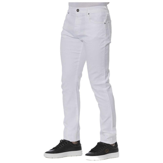 Trussardi JeansElegant White Cotton Blend JeansMcRichard Designer Brands£99.00