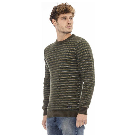 Distretto12 Elegant Green Crewneck Wool-Blend Sweater green-wool-sweater-14 product-24111-1378872001-cfbc5f1c-134.jpg