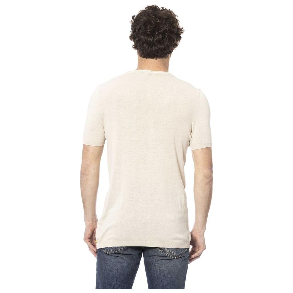 Distretto12 Chic Beige Short Sleeve Cotton Sweater beige-cotton-t-shirt-13 product-24114-1831872824-657c14ee-66d.jpg