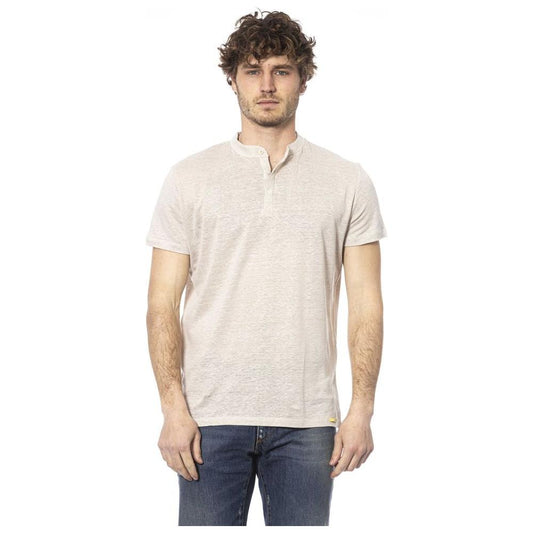 Distretto12 | Beige Linen T-Shirt| McRichard Designer Brands   
