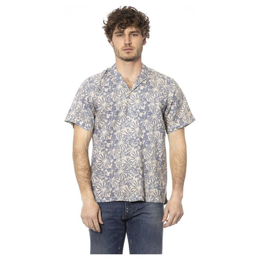 Distretto12 | Beige Cotton-Linen Summer Shirt| McRichard Designer Brands   