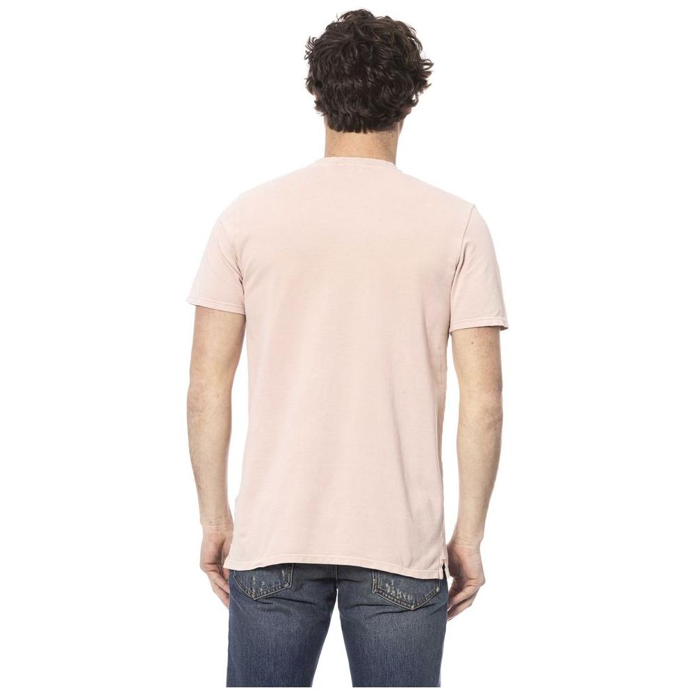 Distretto12 Chic Pink Crew Neck Cotton Tee pink-cotton-t-shirt-1 product-24145-1645801959-19c73cef-076.jpg