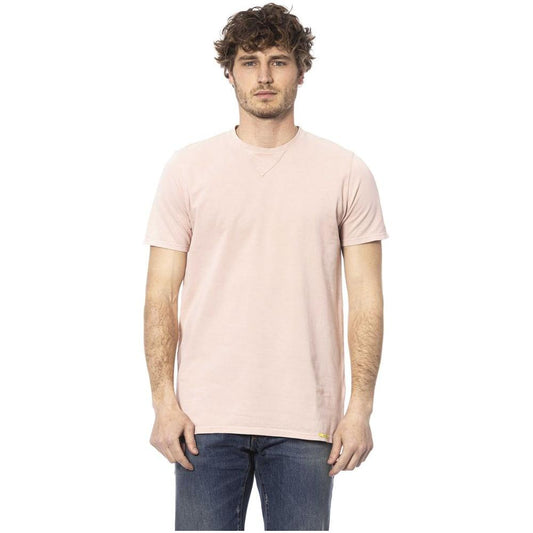 Distretto12 Chic Pink Crew Neck Cotton Tee pink-cotton-t-shirt-1 product-24145-1875368781-379e67fa-f3c.jpg