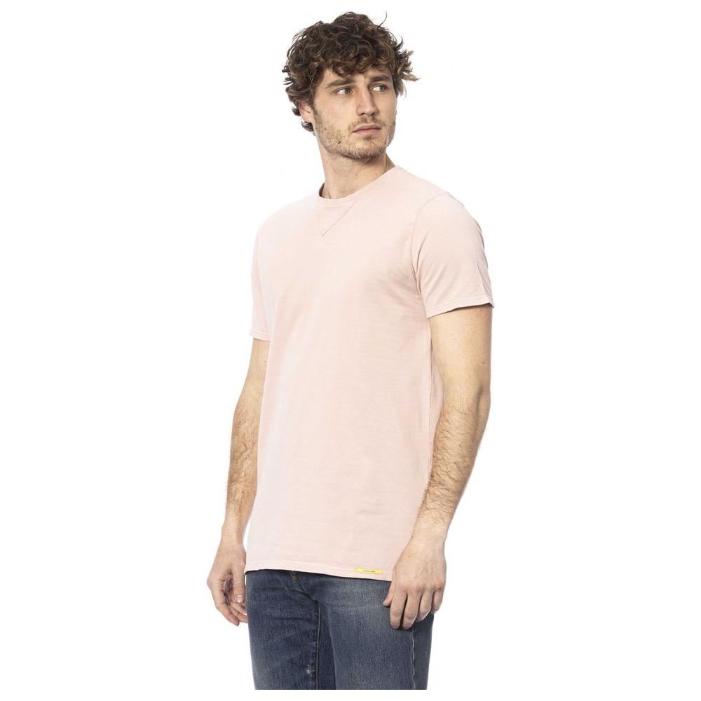 Distretto12 Chic Pink Crew Neck Cotton Tee pink-cotton-t-shirt-1 product-24145-572407986-023d5c04-c6e.jpg