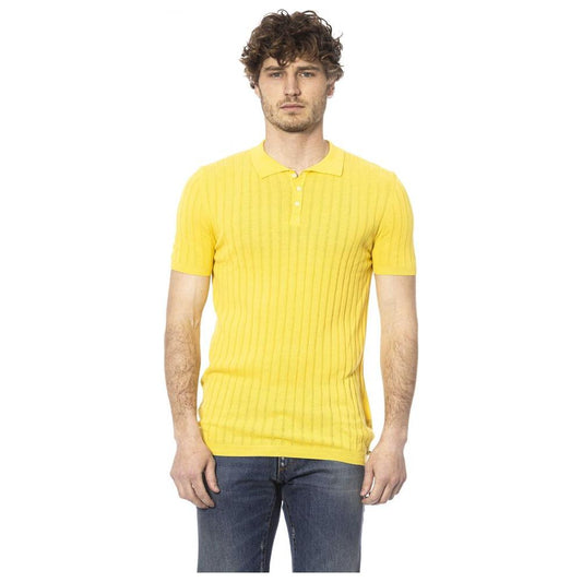 Distretto12 Sunshine Yellow Short Sleeve Polo yellow-cotton-polo-shirt-2