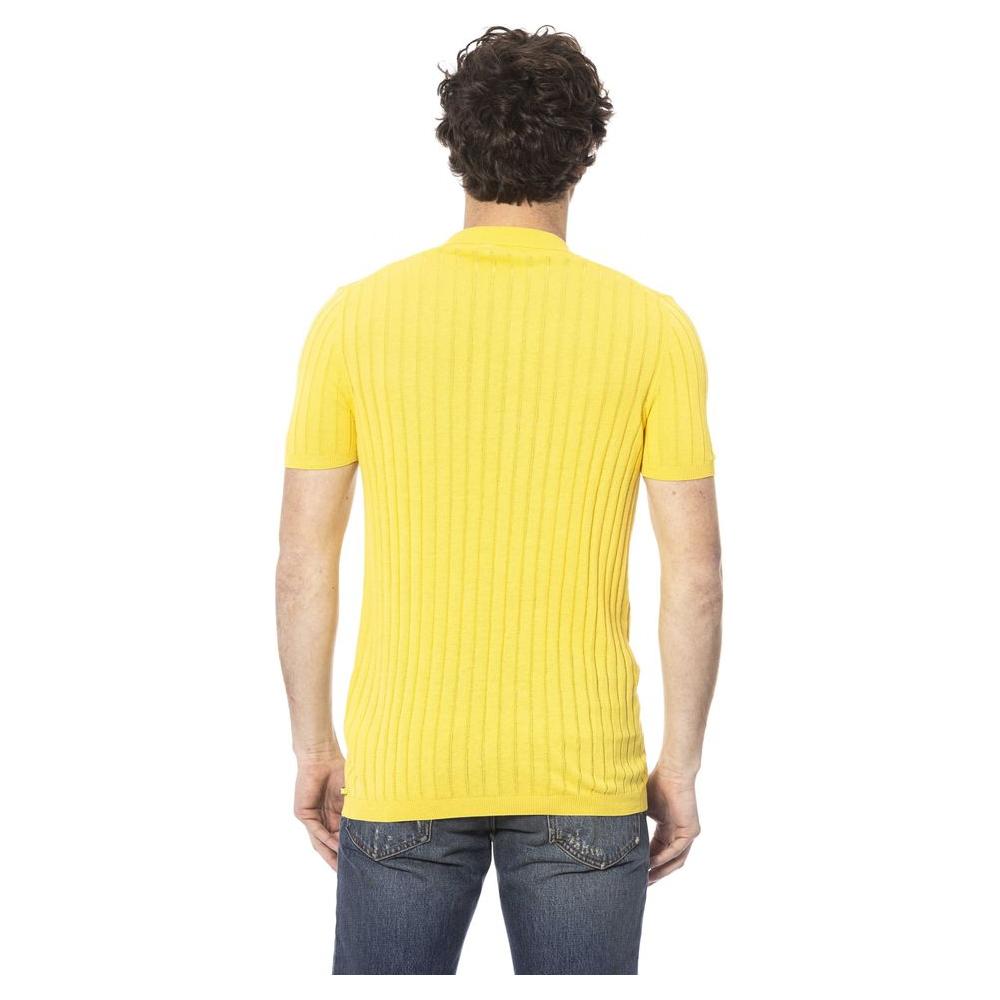 Distretto12 Sunshine Yellow Short Sleeve Polo yellow-cotton-polo-shirt-2
