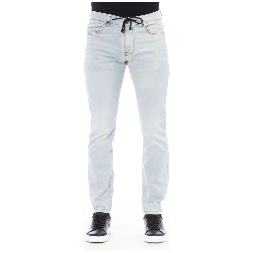 Distretto12 Elegant Light Blue Men's Slim Fit Jeans light-blue-cotton-jeans-pant-27