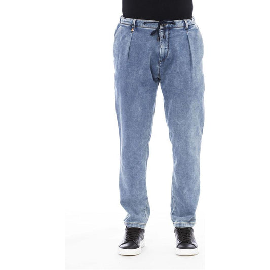 Distretto12 Elegant Button Lace Men's Jeans blue-cotton-jeans-pant-105