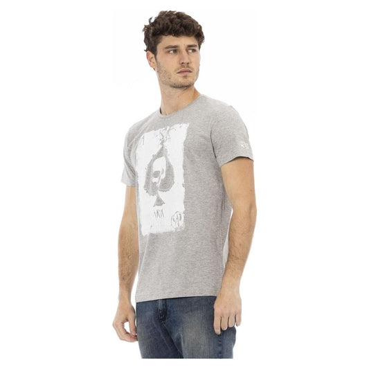 Trussardi Action Elevate Casual Chic with Sleek Gray Tee gray-cotton-t-shirt-17