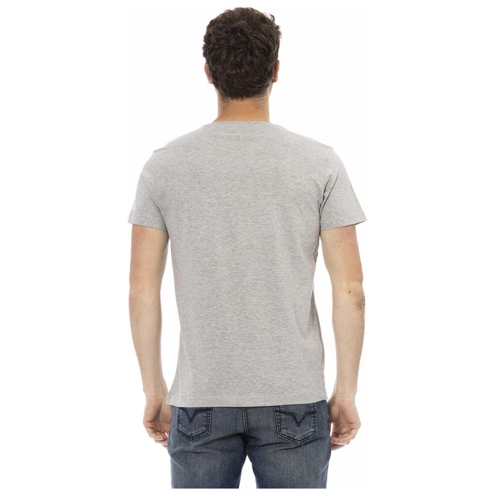 Trussardi Action Elevate Casual Chic with Sleek Gray Tee gray-cotton-t-shirt-17