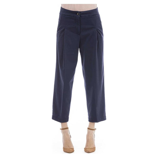 Jacob Cohen | Elegant Blue Trousers with Chic Pocket Detail| McRichard Designer Brands   