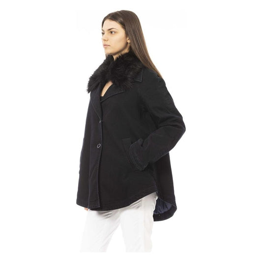 Jacob Cohen | Elegant Black Cotton Blend Denim Jacket| McRichard Designer Brands   